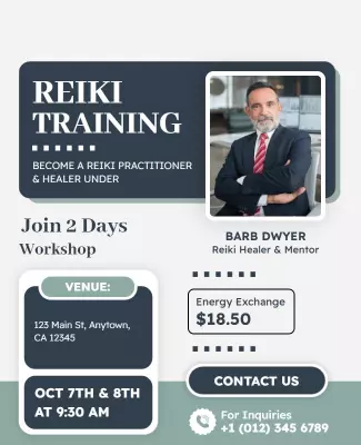 Reiki Healing Training Workshop Flyer Template