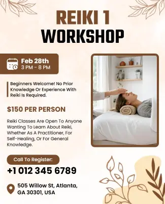 Reiki Healing Workshop Flyer Template