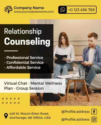 Relationship Counseling Services Promotional Flyer Template