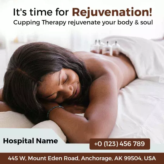 Relaxing Cupping Therapy for Body Rejuvenation Ad Template
