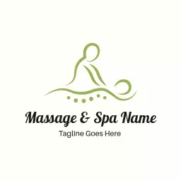 Relaxing Green and Earthy Tones for Massage Therapy Logo Template