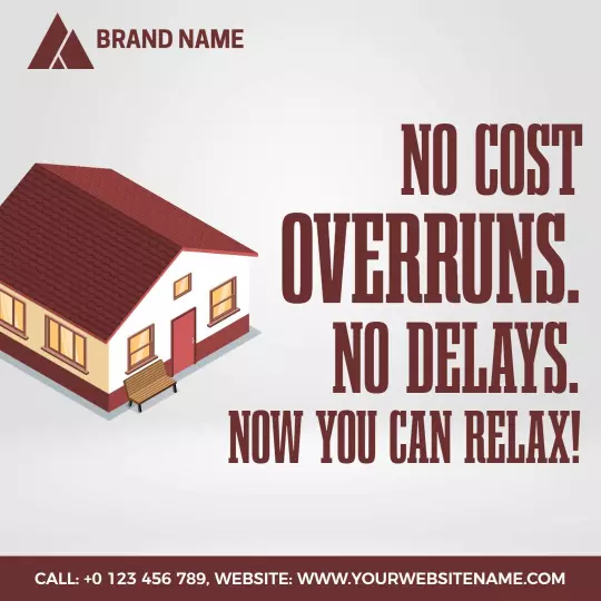 Relaxing Home Purchase Assurance with No Cost Overruns Ad Template