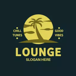 Relaxing Palm Tree Design Symbolizing Chill Lounge Atmosphere Logo Template