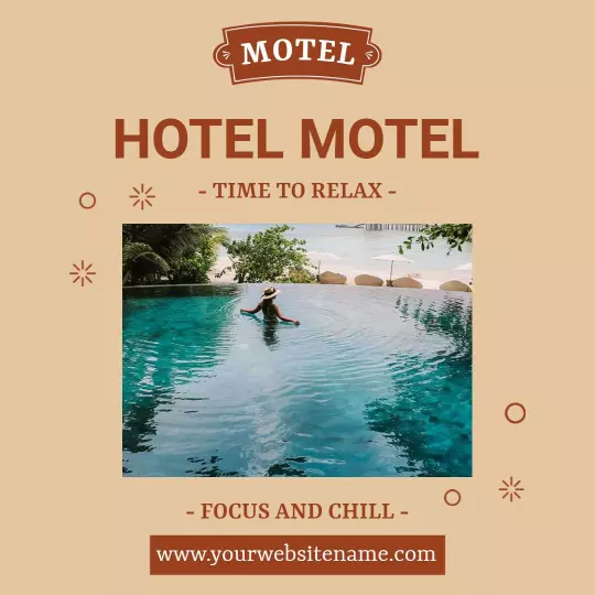 Relaxing Poolside Getaway for Hotel Stay Ad Template