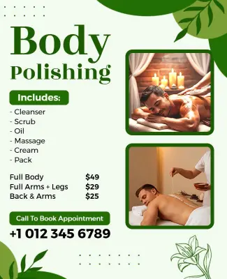 Relaxing Spa Body Polishing Flyer Template