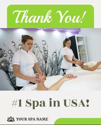 Relaxing Spa Promotion Thank You Flyer Template