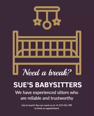 Reliable Babysitting Services Advertisement Flyer Template