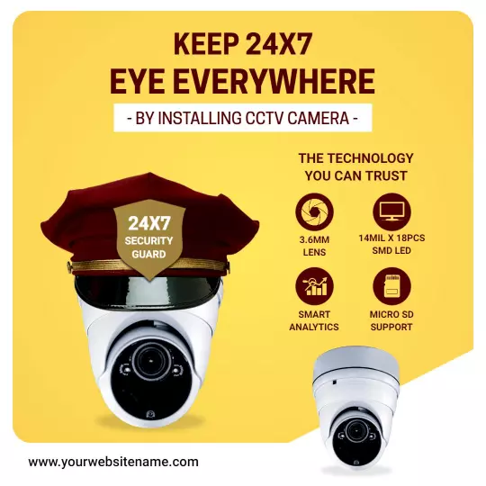 Reliable CCTV Camera Installation for 24/7 Security Monitoring Ad Template