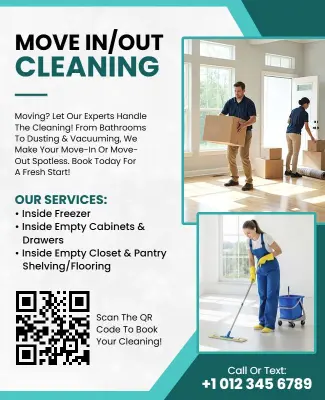 Reliable Move in Move Out Cleaning Flyer Template