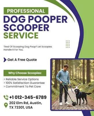Reliable Pooper Scooper Service Marketing Flyer Template