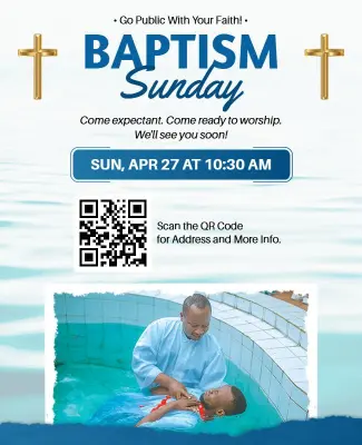 Religious Baptism Sunday Event Flyer Template