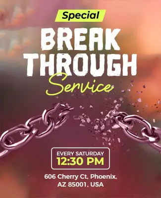 Religious Breakthrough Service Event Flyer Template