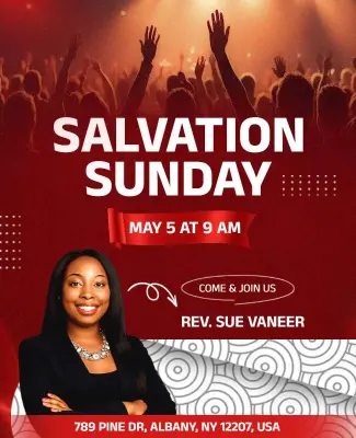 Religious Salvation Sunday Event Flyer Template