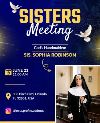 Religious Sisters Meeting Event Flyer Template