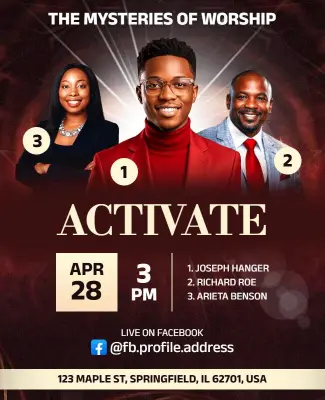 Religious Worship Activation Event Flyer Template