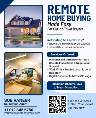 Remote Home Buying Assistance Flyer Template