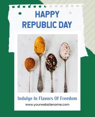 Republic Day Celebration Food Tasting Flyer Template