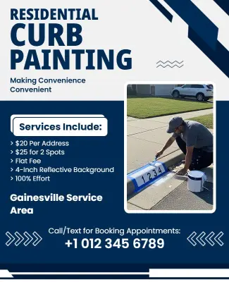 Residential Curb Painting Services Flyer Template