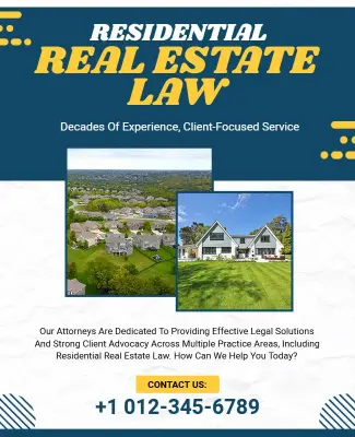 Residential Real Estate Law Service Flyer Template