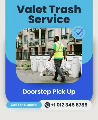 Residential Valet Trash Service Flyer Template
