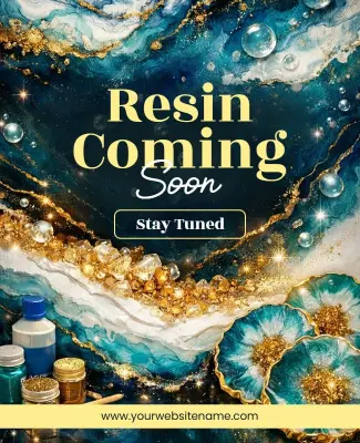 Resin Art Coming Soon Flyer Template