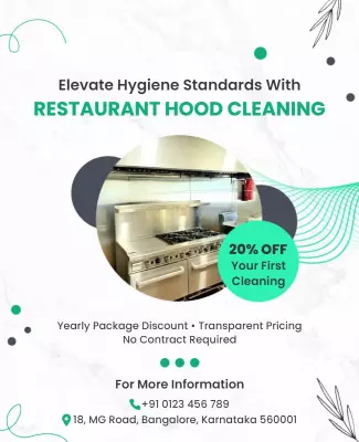Restaurant Hood Cleaning Service Promotion Flyer Template