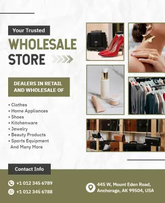 Retail and Wholesale Store Promotion Flyer Template