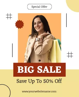 Retail Big Sale Discount Promotional Flyer Template