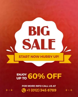 Promotional Retail Big Sale Flyer Template