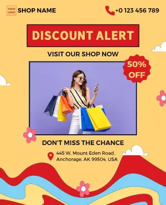 Retail Discount Shopping Event Flyer Template