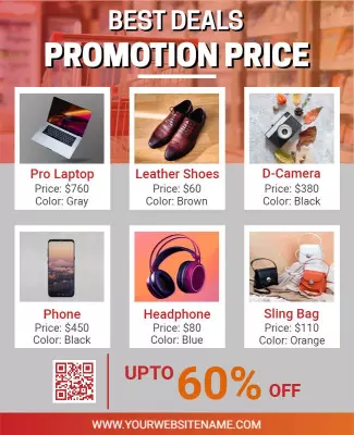 Retail Promotion Sale Flyer with Best Deals Template