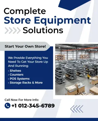 Retail Store Equipment Solutions Flyer Template