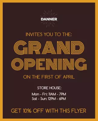 Retail Store Grand Opening Event Flyer Template
