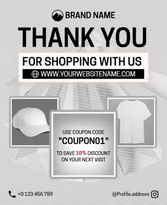 Retail Store Thank You Discount Flyer Template