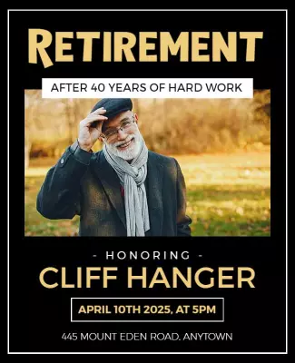 Retirement Celebration Honoring Dedicated Service Flyer Template