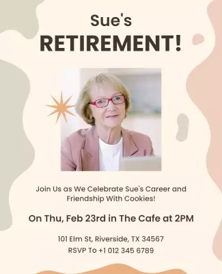Retirement Celebration with Cookies Flyer Template