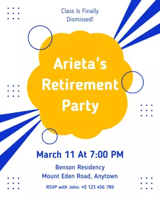 Retirement Party Celebration Invitation Flyer Template