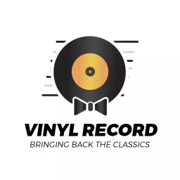 Retro Black Vinyl Record Design Celebrating Classic Music Logo Template