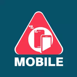 Retro Red Triangle Design for Mobile Technology Logo Template