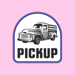 Retro Style Pickup Truck Icon with Bold Typography Logo Template