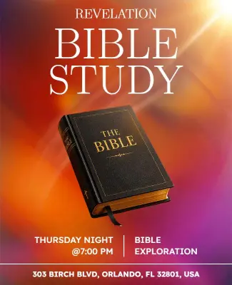 Revelation Bible Study Event Flyer Template