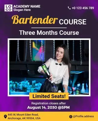 Revolver and Sunglow Bartender Flyer Template