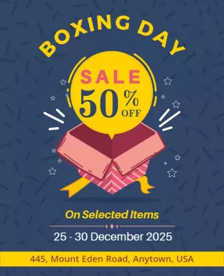 Rhino Boxing Day Flyer Template