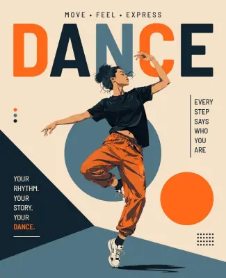 Rhythmic Dance Performance Poster Template