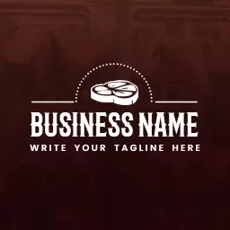 Rich Brown Background Highlighting Premium Meat Products Logo Template