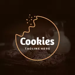 Rich Chocolate Cookie Design with Creamy Elements Logo Template