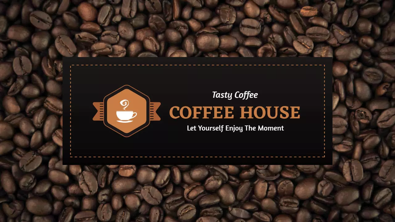 Rich Coffee Beans Background for YouTube Channel Banner Template