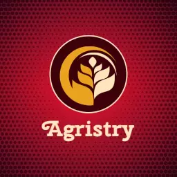 Rich Red and Gold Design Representing Sustainable Agriculture Logo Template