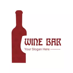 Rich Red Wine Bottle Design Capturing Wine Bar Elegance Logo Template