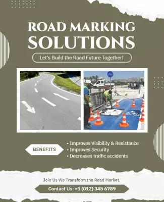 Road Safety Improvement Solutions Flyer Template
